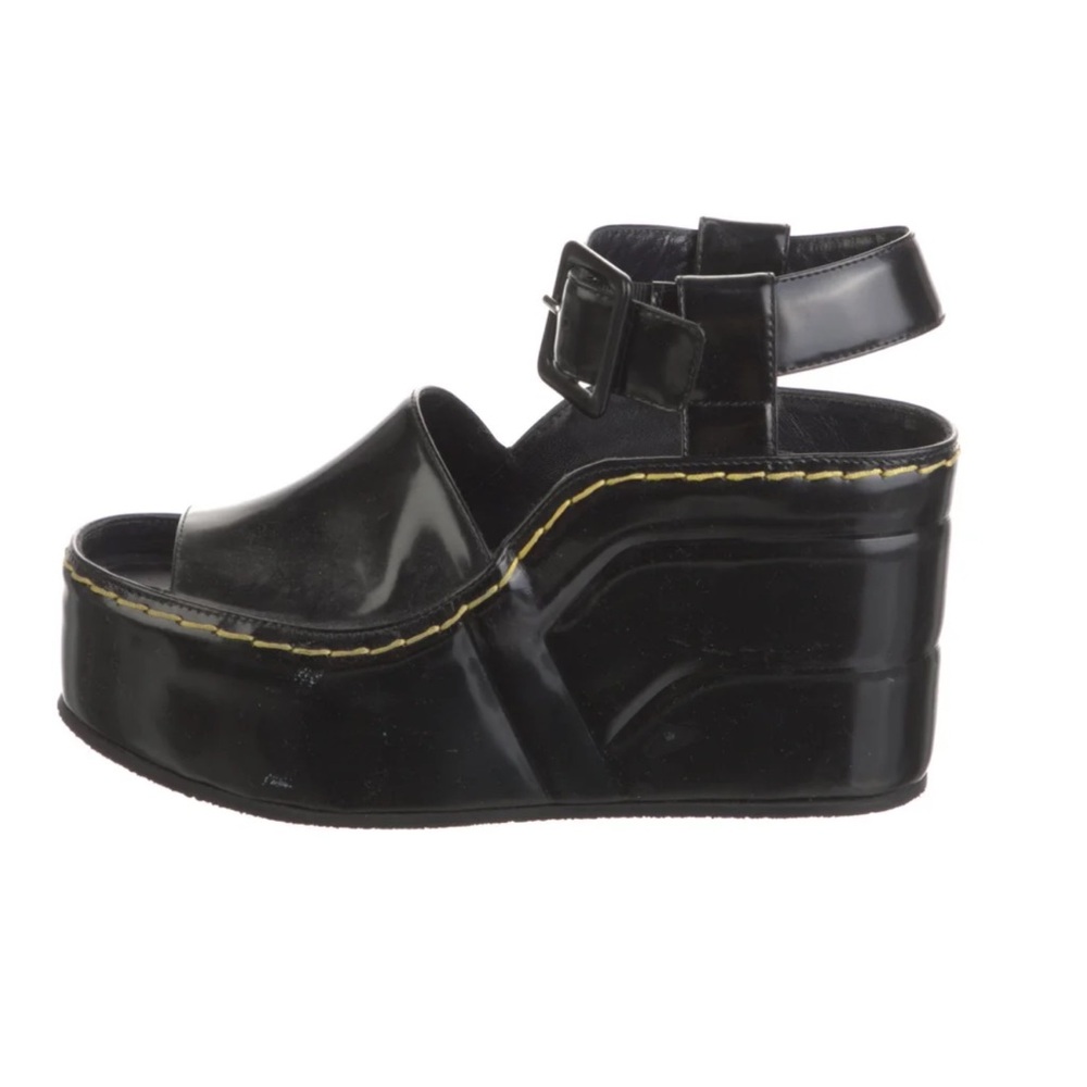 Celine Black Platform Sandals